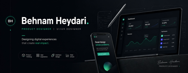 طراحی بنر برند شخصی UI/UX و Product Design