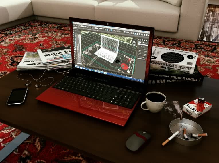 طراحی داخلی ساختمان 3d s Max.vray