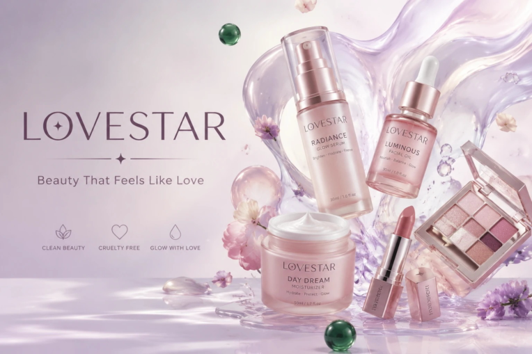 طراحی بنر تبلیغاتی برند Lovestar با رویکرد لوکس و متفاوت