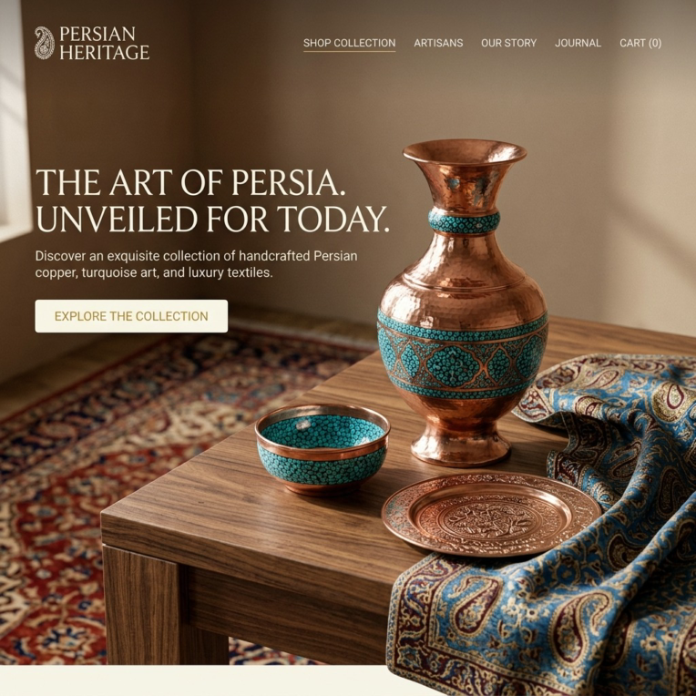 طراحی لندینگ پیج (فروشگاه صنایع دستی)