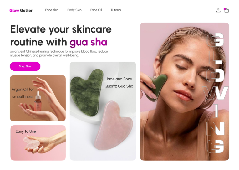 طراحی UX UI سایت فروشگاهی-فروش محصولات مراقبت پوست