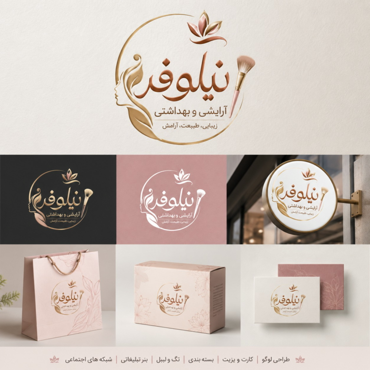 طراحی لوگو و هویت بصری نیلوفر...