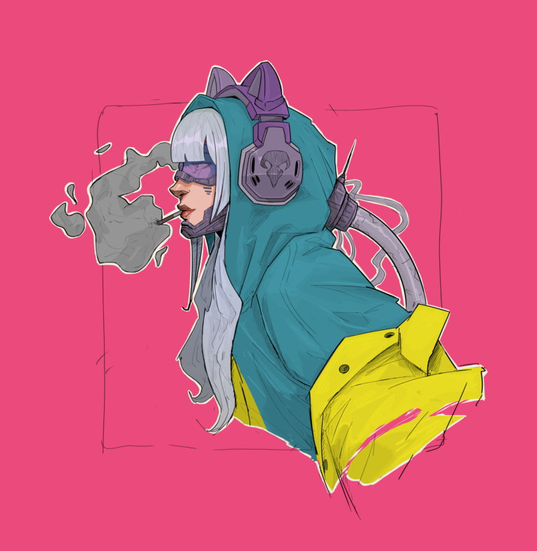 Many Faces and sketches & cyberpunk