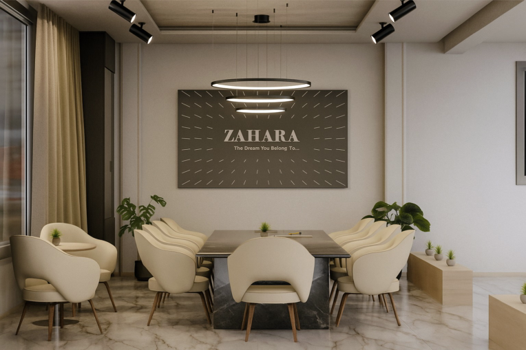 پروژه بین مللی طراحی فضای اداری zahara