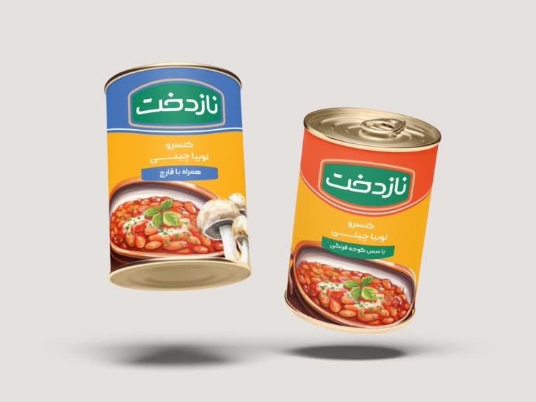 محصولات غذایی نازدخت که شامل روغن، نت ماهی، رب گوجه و کنسرویجات می باشد.