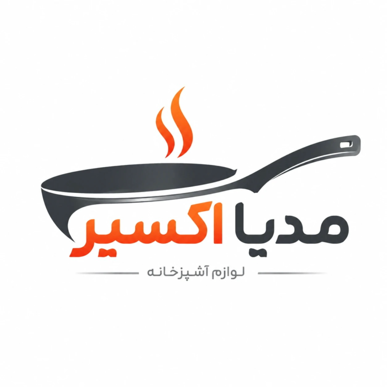 طراحی لوگو برای فروشگاه قابلمه تفلون با برند مدیااکسیر