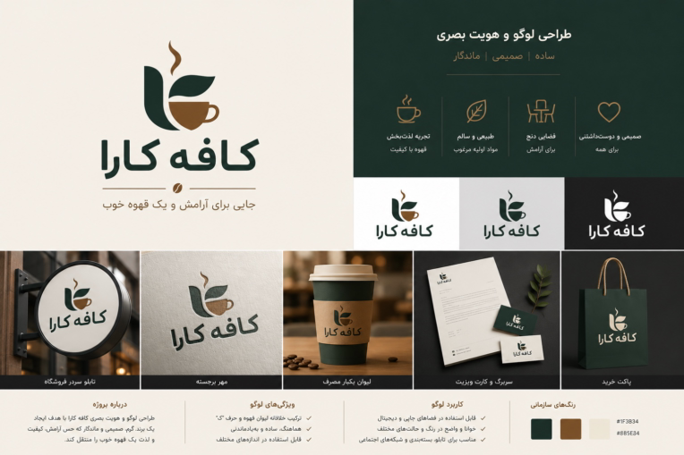 طراحی لوگو کاربردی برای کافه کارا