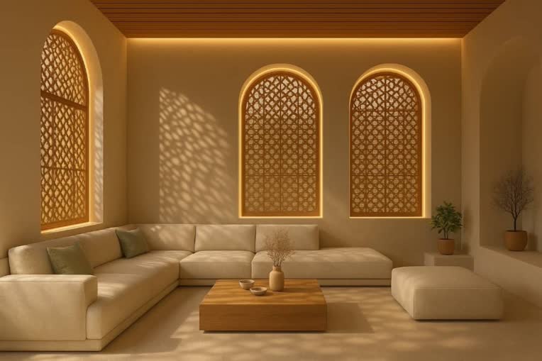 طراحی فضای مسکونی به سبک مراکشی