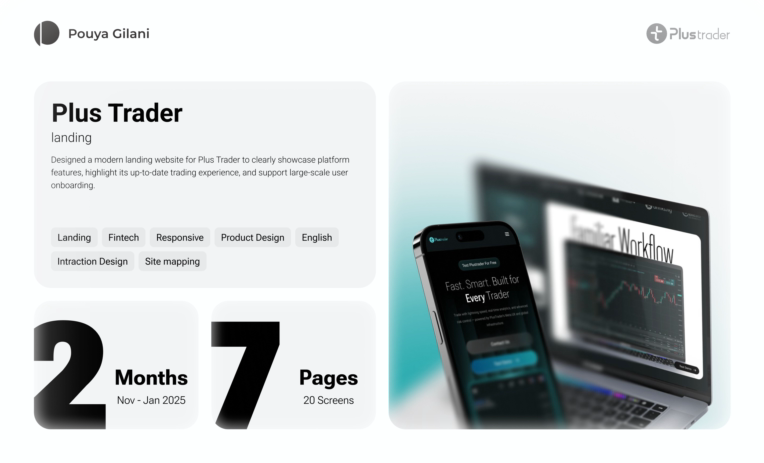 Plus Trader – طراحی وب‌سایت لندینگ