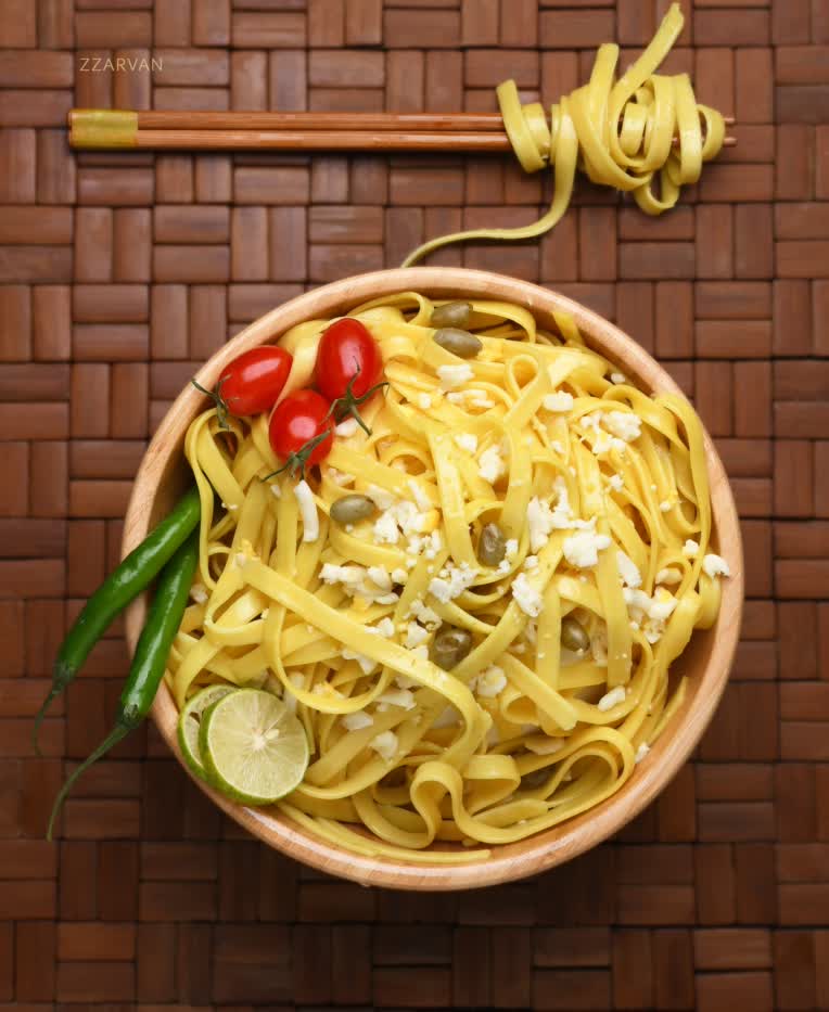 عکاسی تبلیغاتی و غذا (ماکارونی)