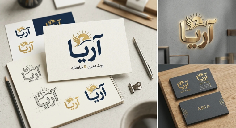 لوگوی تایپوگرافی شرکت کارآفرینیه آریا