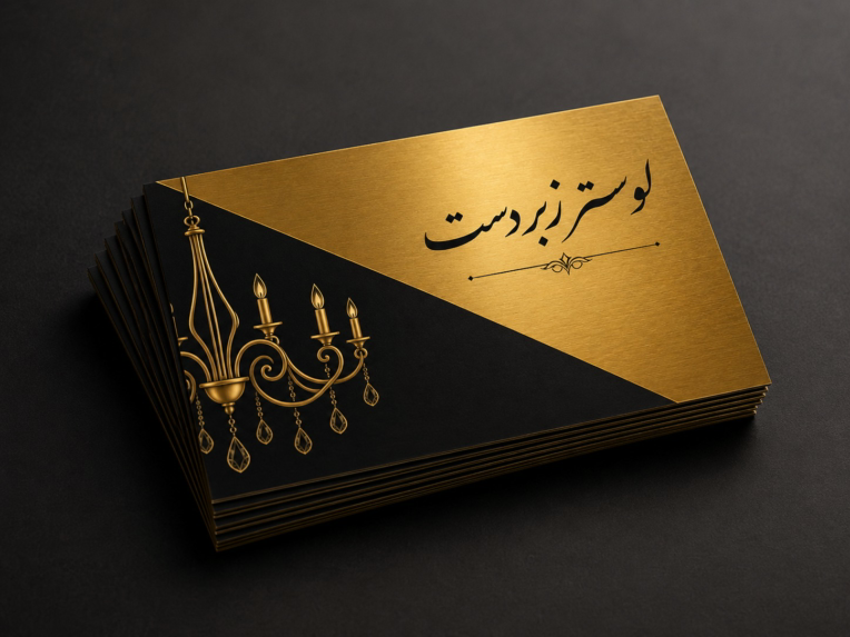 طراحی کارت ویزیت فروشگاه لوستر