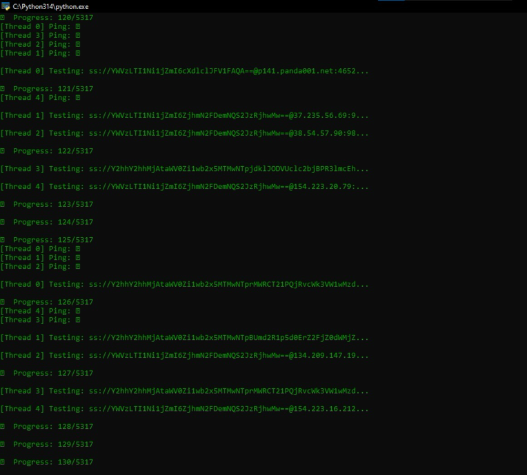 بررسی سلامت کانفیگ های شبکه ICMP 8.8.8.8