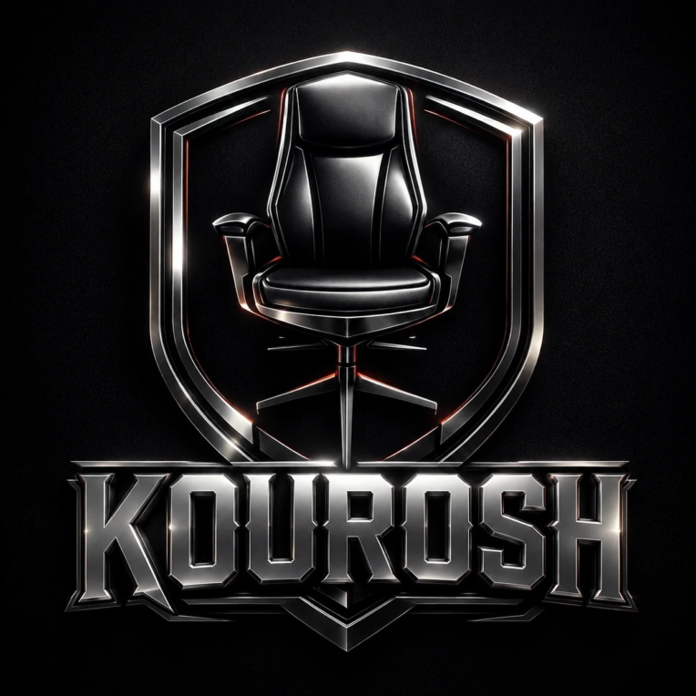 طراحی لوگوی صنعتی و لوکس فروشگاه صندلی KOUROSH