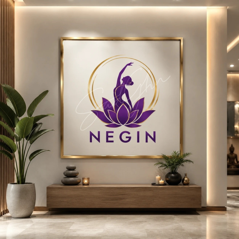طراحی لوگو یوگا NEGIN  | هنر زندگی در تعادل.
