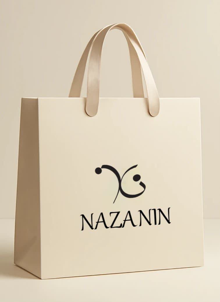 طراحی لوگو تایپ انلاین شاپ ناز