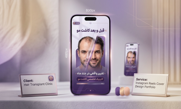 طراحی کاور ریلز کلینیک کاشت مو