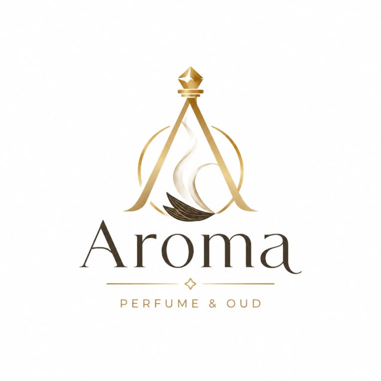 طراحی لوگوی عطر و عود برند آروما