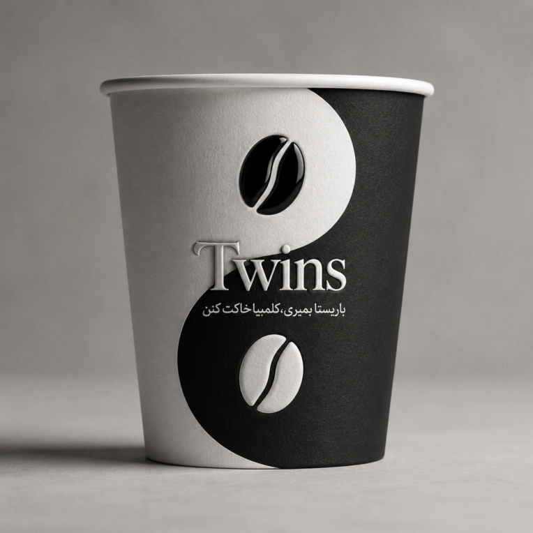 طراحی و توسعه و ری برندینگ کافی شاپ دو قلو ها (twins)