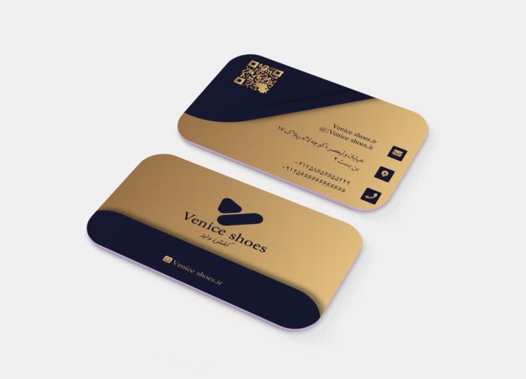 طراحی کارت ویزیت فروشگاه کفش ونوس