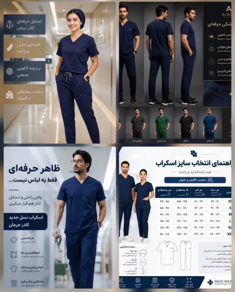 طراحی اسکراب پزشکی به سبک مدرن