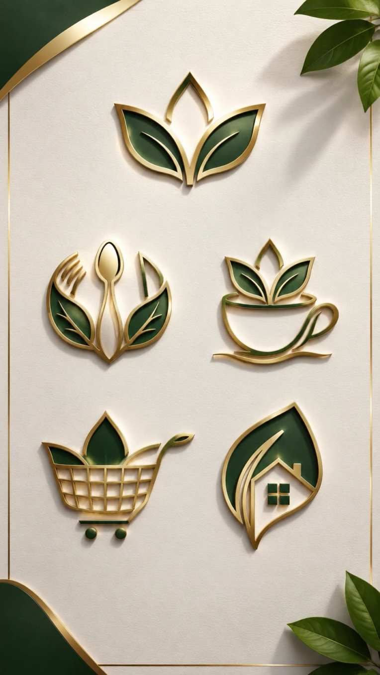 طراحی لوگو و پیکتوگرام های مجموعه چای باغ