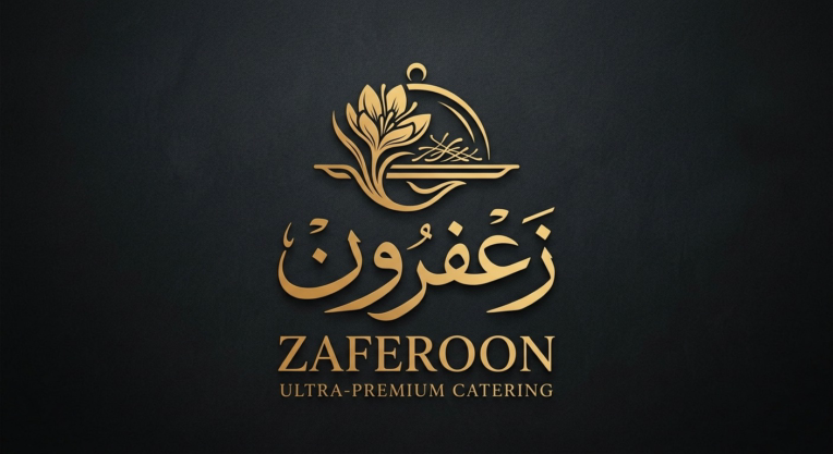 طراحی لوگو برای کترینگ غذایی زعفرون