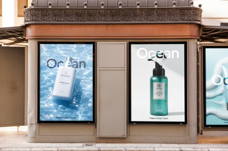 طراحی کمپین تبلیغاتی محصولات پوستیocean با کمک Ai