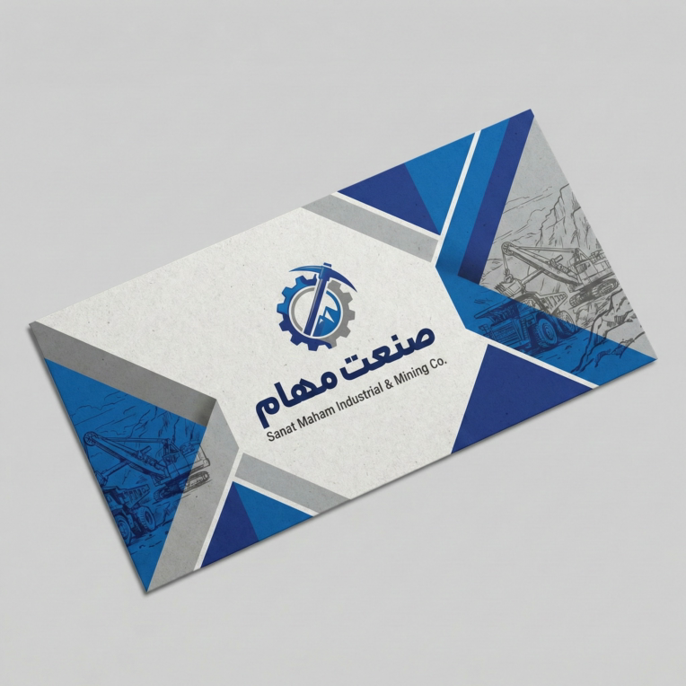 طراحی پاکت ملخیبا طرح صنعتی و معدنی