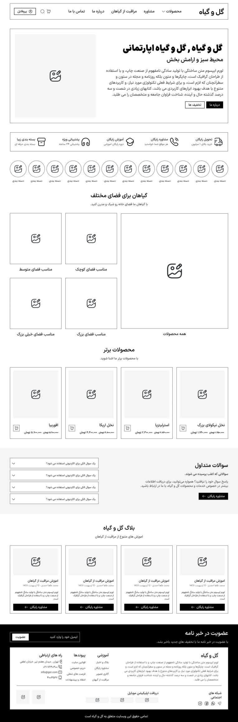 طراحی وایرفریم (wireframe-low fidelity)