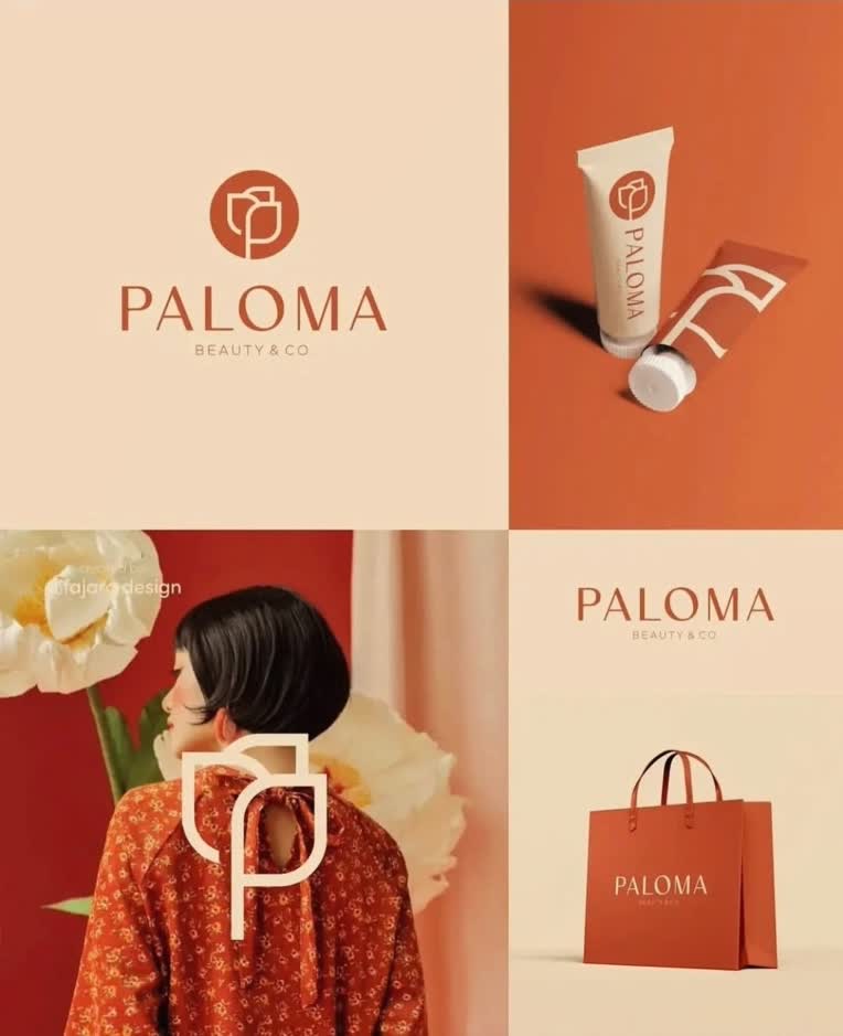 طراحی لوگو لاتین به نام paloma