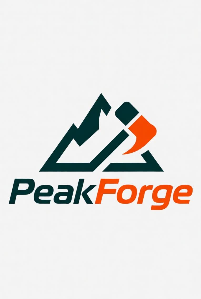 طراحی لوگو برندینگ. peak.forge