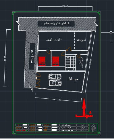 پیشنمایش یک پلان مسکونی دو طبقه در اتوکد
