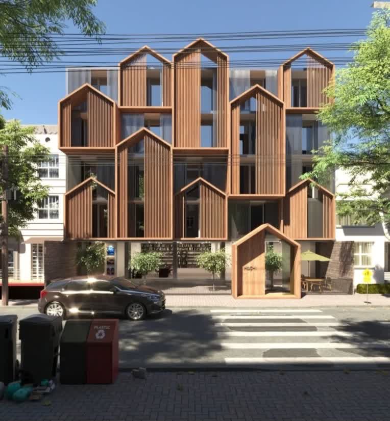 طراحی نما _ ساختمان تجاری _ مدرن