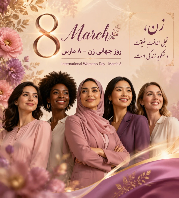 طراحی  پوستر به مناسبت روز جهانی زن