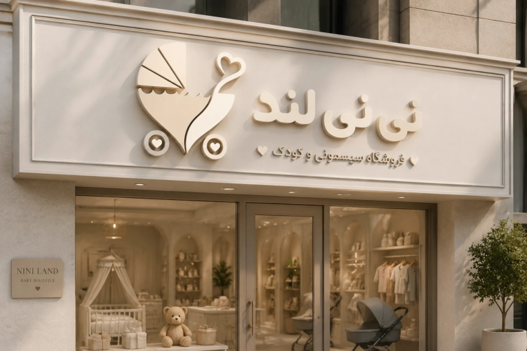 طراحی لوگو و موکاپ فروشگاه سیسمونی