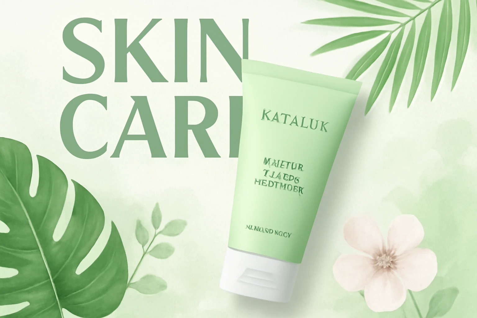 طراحی پوستر محصول مراقبت پوست با هویت بصری طبیعی و پریمیوم