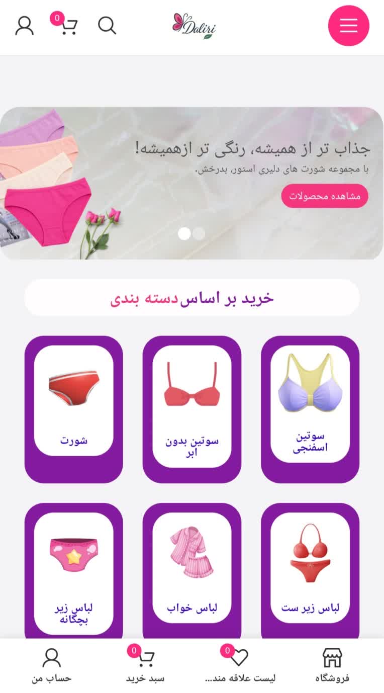 طراحی سایت فروشگاهی دلیری استور