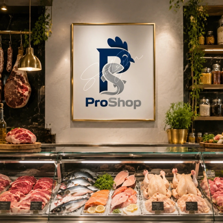 طراحی لوگو پروتئین سرا ProShop| داستان تازگی از مزرعه تا اقیانوس!