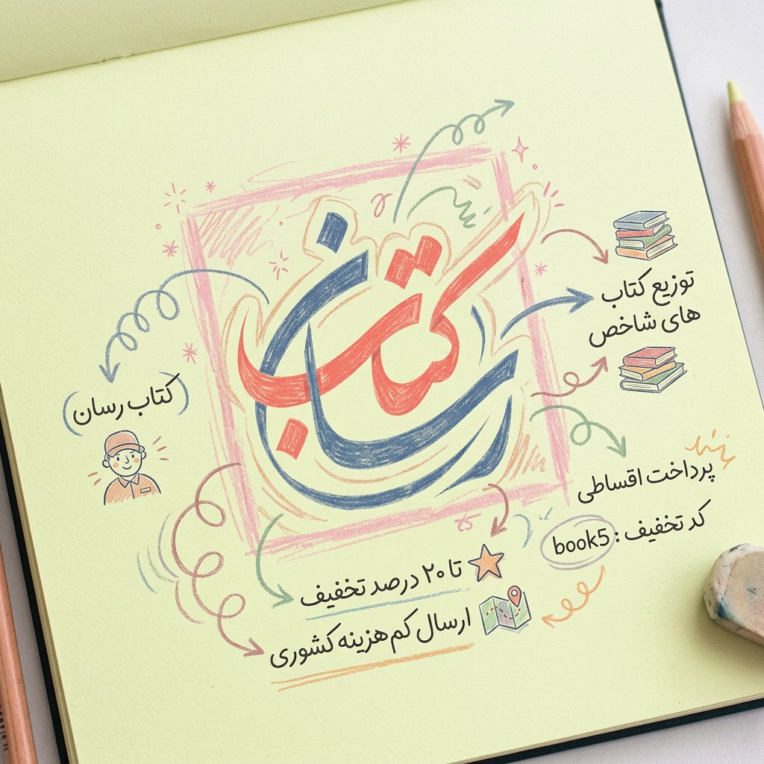 ساخت بنر تبلیغاتی مینیمال برای فروشگاه انلاین فروش کتاب (مخصوص نمایشگاه انلاین کتاب)