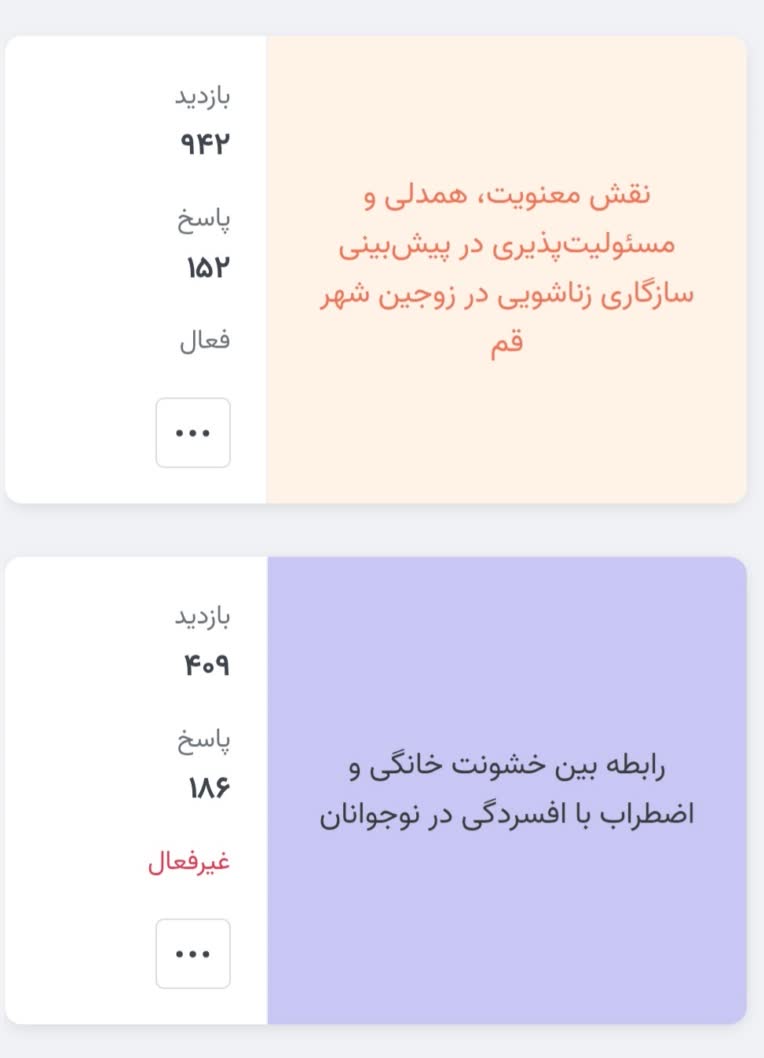 ساخت و طراحی پرسشنامه پایان نامه