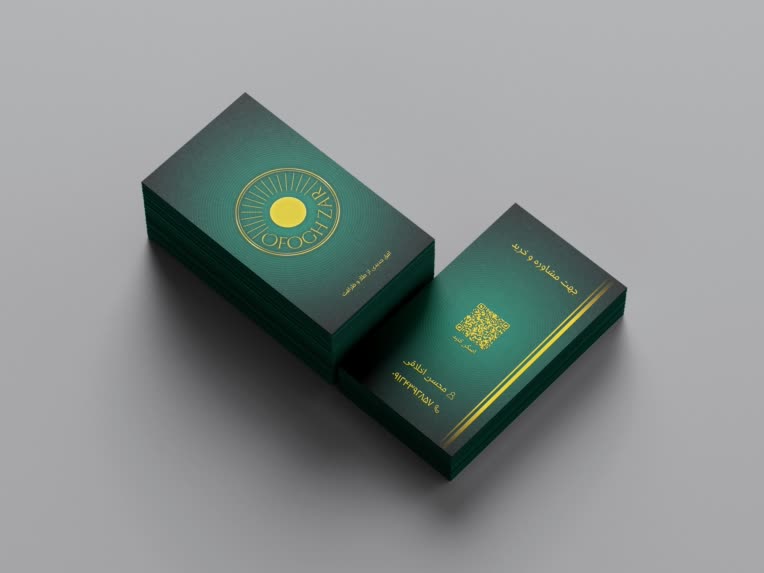 طراحی اختصاصی کارت ویزیت برند طلا