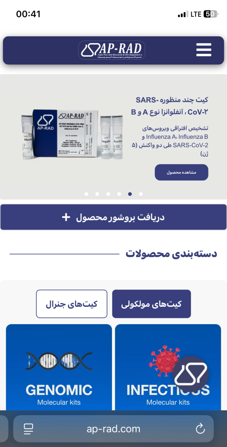 طراحی و توسعه سایت شرکت پژوهش و توسعه امیرپیوند