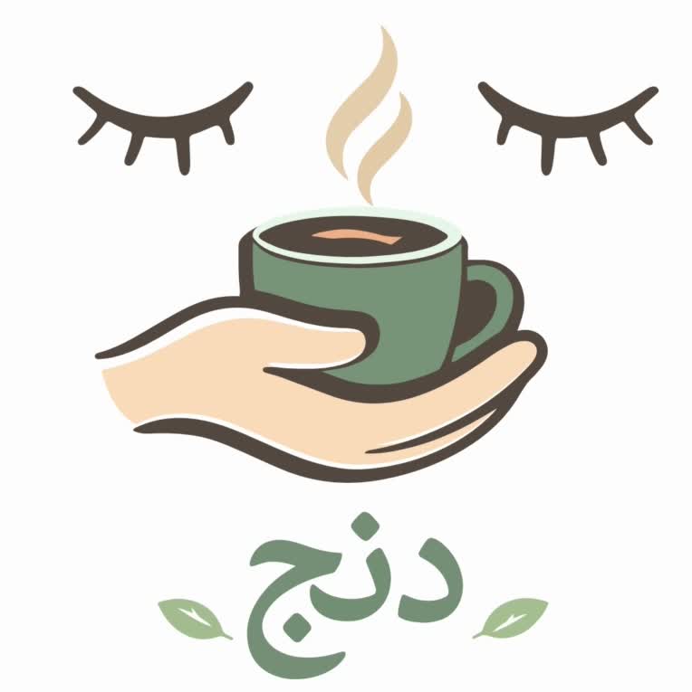 طراحی و اجرای لوگوی کافه «دنج»