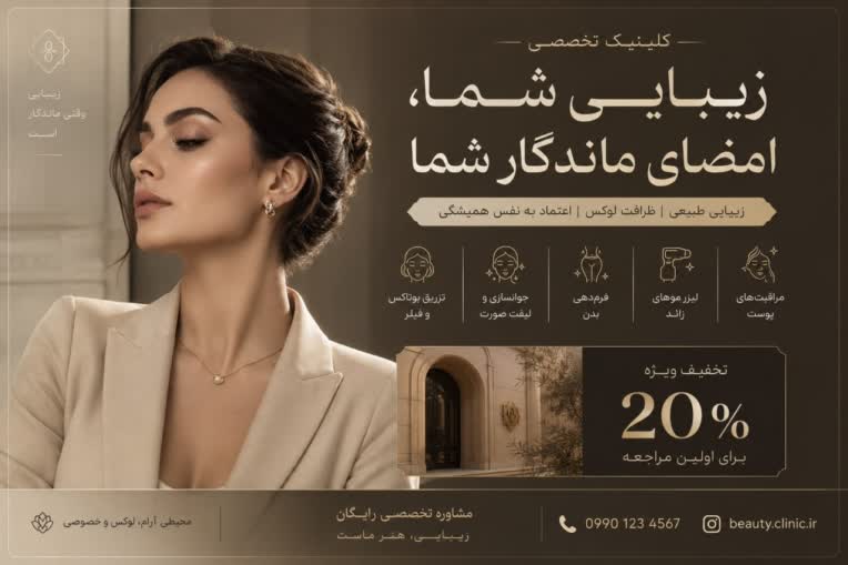 بنر تبلیغاتی برای کلینیک تخصصی زیبایی