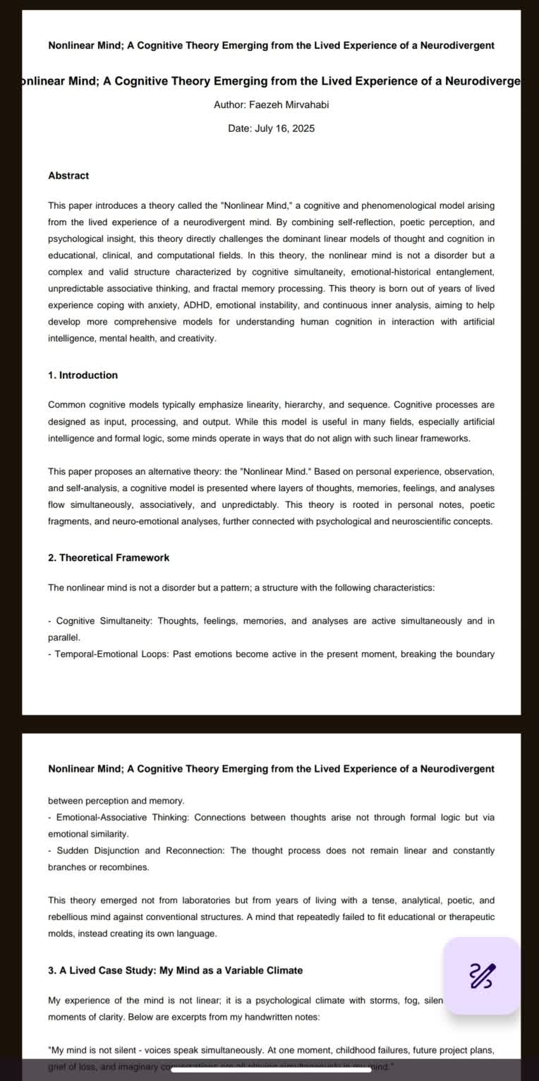 English Academic Writing Sample for University-Level Evaluation (The Nonlinear Mind)