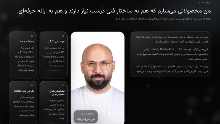 نمایه حرفه ای طراحی شده برای فری لنسری