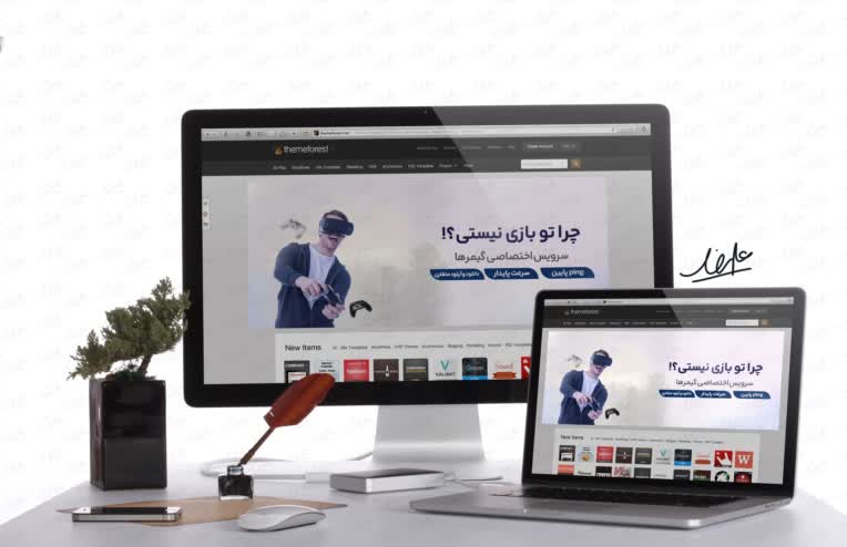 طراحی بنر تبلیغاتی خدمات گیمینگ برای سایت