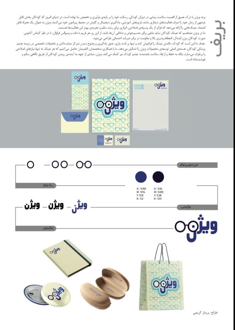 هویت سازمانی برای برند عینک کودکان