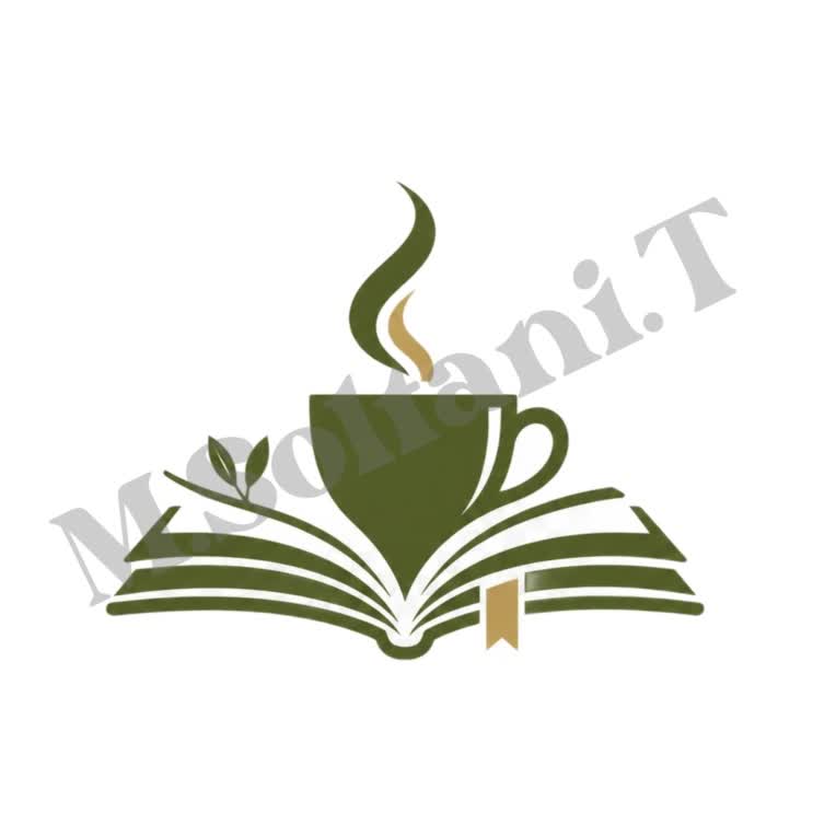 لوگوی مینیمال برای کافه‌کتاب دنج